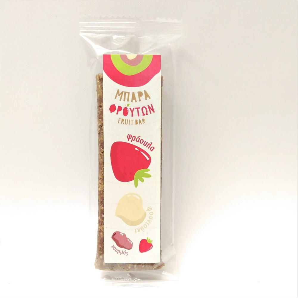 Μπάρα Φρούτων φράουλα, φουντούκι, χουρμάς - Από Καρδιάς