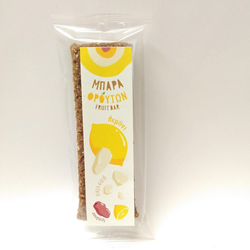 Μπάρα Φρούτων λεμόνι, μαστίχα, χουρμάς - Από Καρδιάς