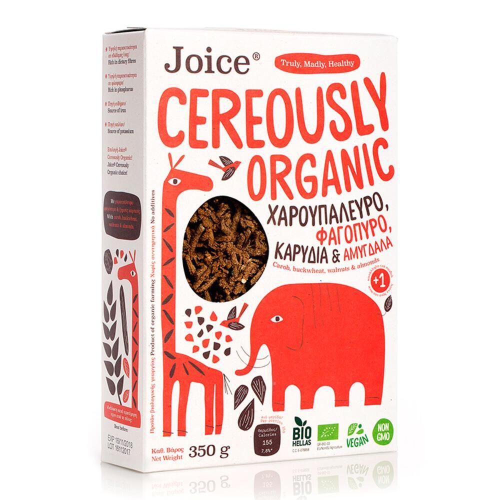 Δημητριακά με Χαρουπάλευρο, Φαγόπυρο, Καρύδια και Αμύγδαλα Bio- Joice