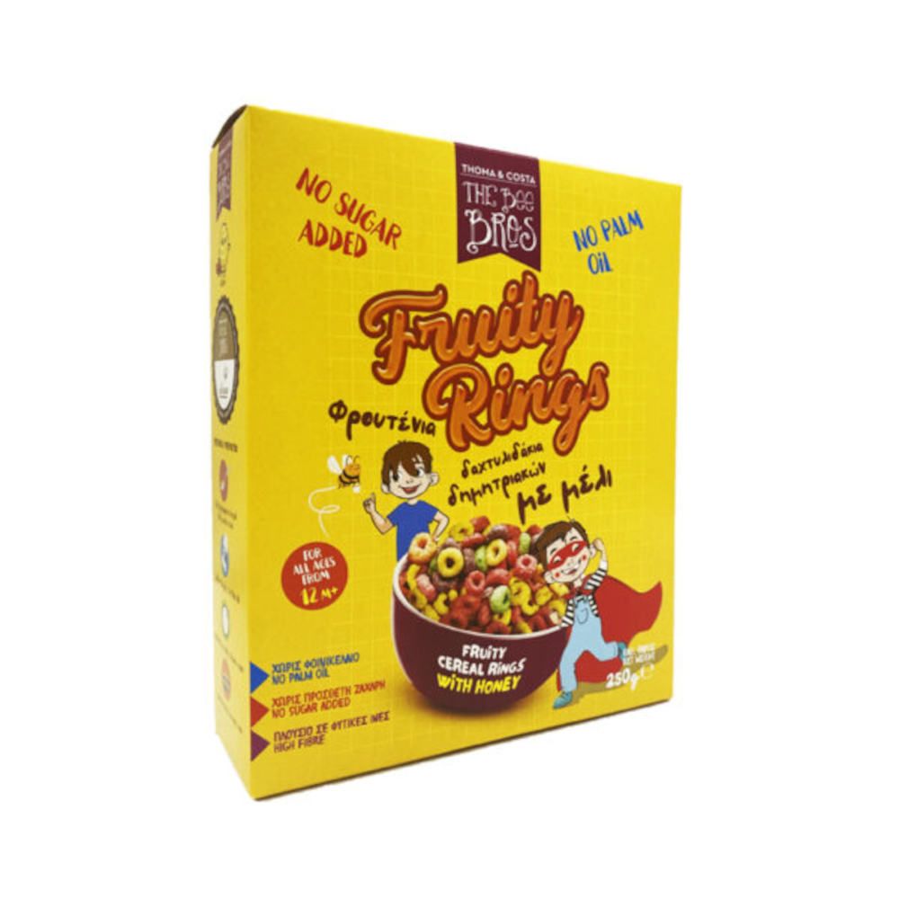 Δημητριακά Fruity Rings με Μέλι - The Bee Bros
